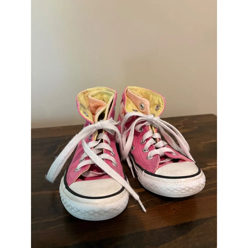 Converse Chuck Taylor All Star Hi‎ Pink Girls Sneakers Youth Size 11 GUC